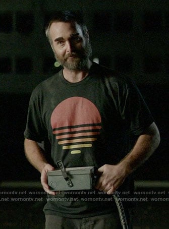 Phil's sun graphic t-shirt on Last Man on Earth