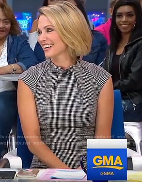 Amy's checked pencil dress on Good Morning America