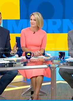 Amy's pink half sleeve dress on Good Morning America