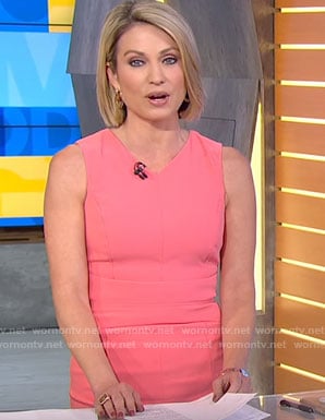 Amy's pink sleeveless dress on Good Morning America