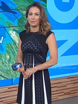 Ginger's black lace a-line dress on Good Morning America