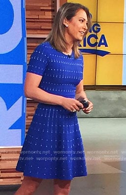 Ginger's blue short sleeve dress on Good Morning America