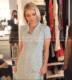 Kelly's vine print dress on Live With Kelly