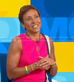 Robin's pink color-block dress on Good Morning America