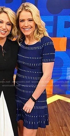 Sara's blue knit dress on Good Morning America