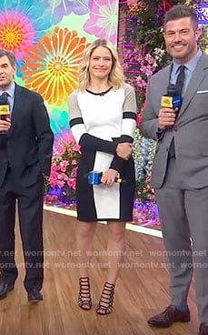 Sara's color-block long sleeve dress on Good Morning America