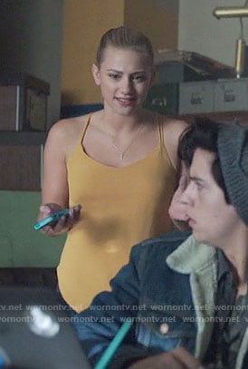 Betty's yellow camisole top on Riverdale
