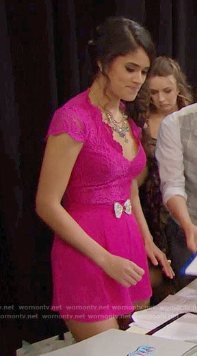 Darlita's pink lace romper on The Bold and the Beautiful