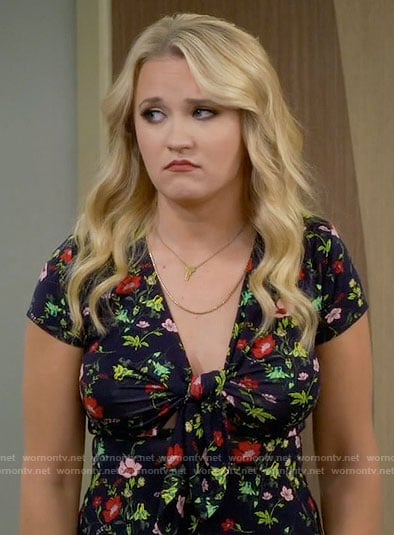 Gabi's floral tie front dress on Young and Hungry