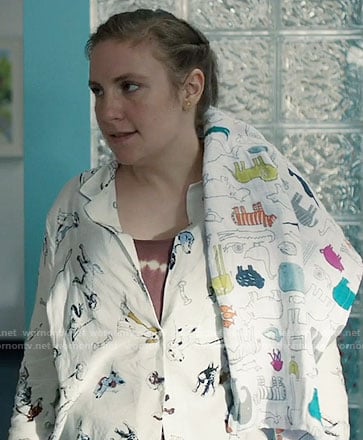 Hannah's dog print blouse on Girls