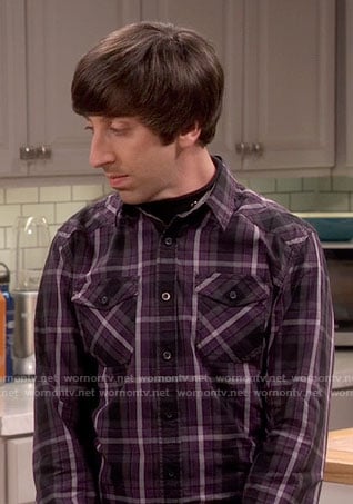 Howard's purple plaid shirt on The Big Bang Theory