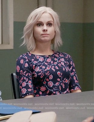 Liv's blue and red floral top on iZombie