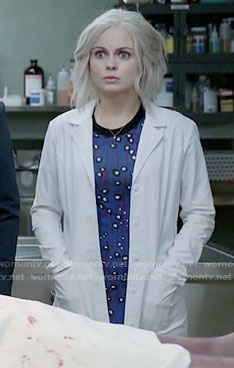 Liv's blue circle print dress on iZombie