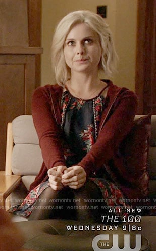 Liv's navy floral dress on iZombie