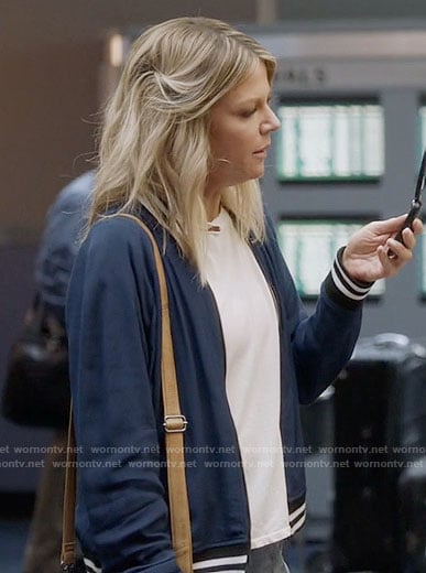 Mickey's blue bomber jacket on The Mick