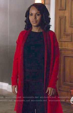 Olivia's red cardigan on Scandal