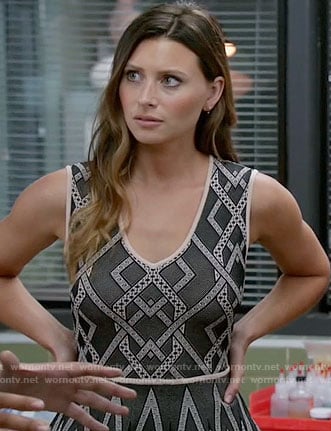 Peyton's printed v-neck peplum top on iZombie