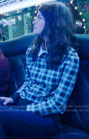 Sabrina's grey plaid sweater on The Mick
