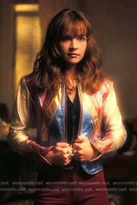 Sophia's leather jacket on Girlboss
