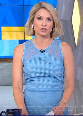 Amy's blue lace dress on Good Morning America