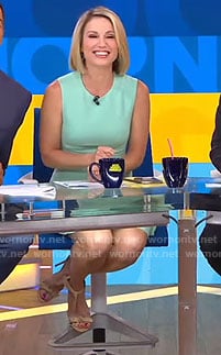 Amy's green sleeveless dress on Good Morning America