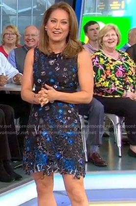 Ginger's black floral lace dress on Good Morning America