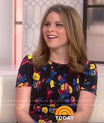 Jenna's black floral jumpsuit on Today
