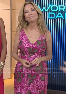 Kathie's pink floral v-neck dress on Today