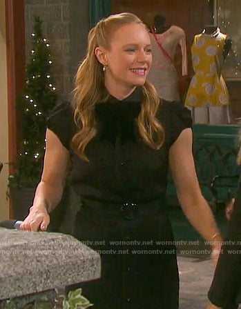 Abby's black shirtdress on Days of our Lives