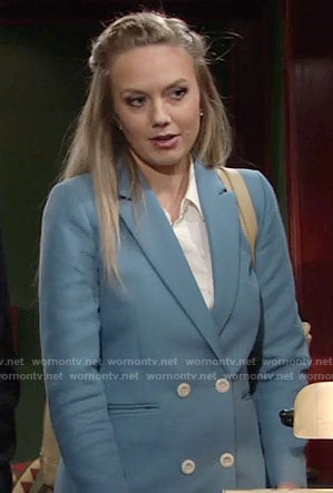 Abby's blue suit on The Young and the Restless