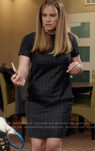 Amy's black checked dress on Veep