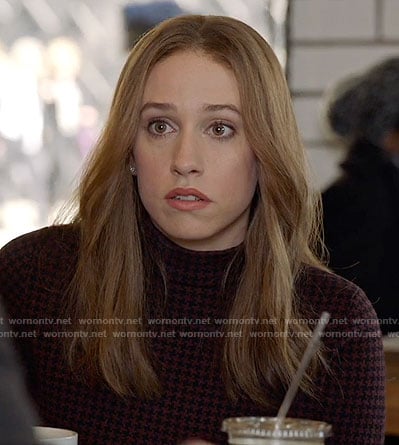 Catherine's brown checked top on Veep