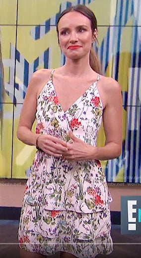 Catt's floral tiered dress on E! News