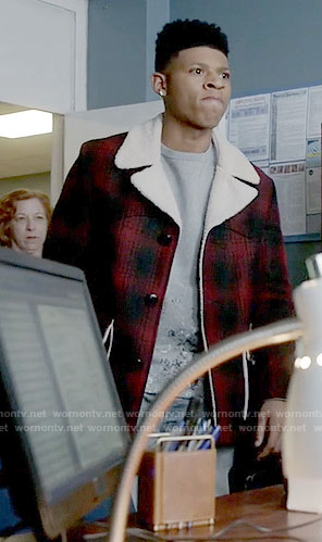 Hakeem's red plaid jacket on Empire