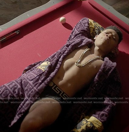 Hakeem's purple Versace robe on Empire