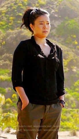 Happy's black shirt on Scorpion