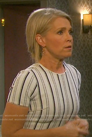 Jennifer's white striped dress on Days of our Lives
