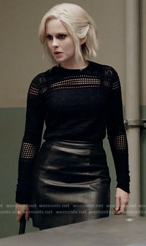 Liv's black eyelet sweater on iZombie