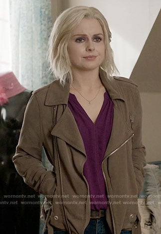 Liv's purple top and brown jacket on iZombie