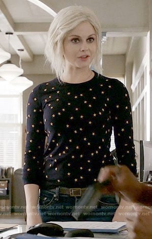 Liv's star print sweater on iZombie