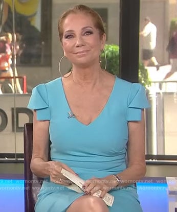 Kathie's blue v-neck sheath dress on Today