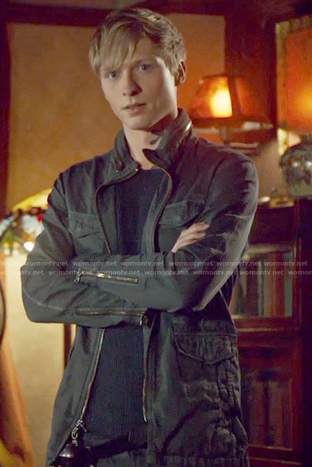 Sebastian's grey jacket with front pockets on Shadowhunters