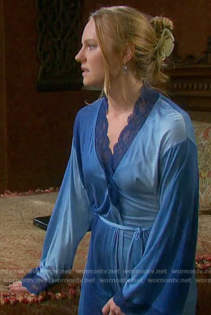 Abby's blue ombre robe on Days of our Lives