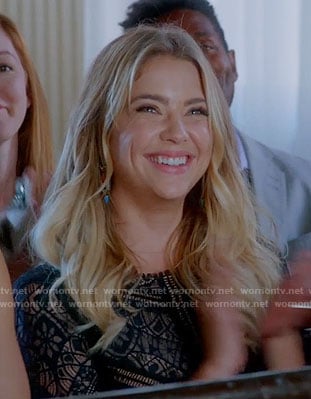 Hanna's black lace dress on Pretty Little Liars