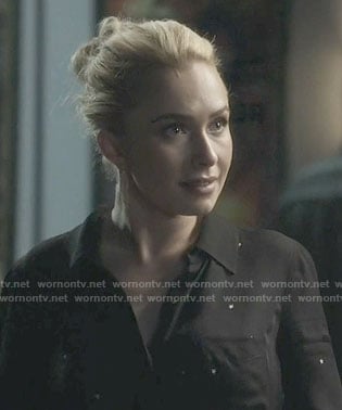 Juliette's black star print shirt on Nashville