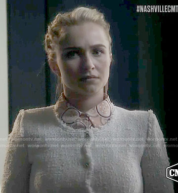 Juliette's white tweed jacket on Nashville