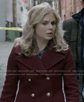 Liv's burgundy peacoat on iZombie