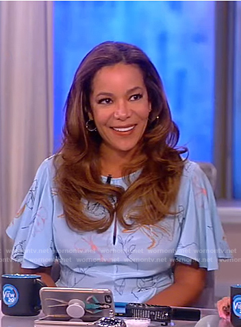 Sunny's blue floral maxi dress on The View