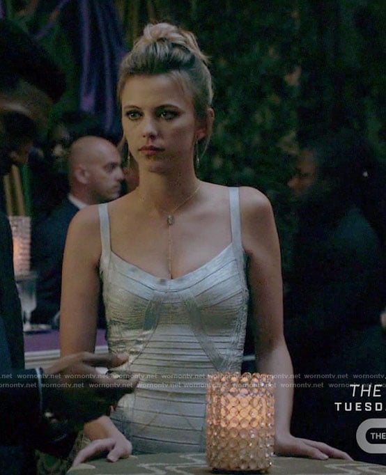 Freya's silver bandage dress on The Originals