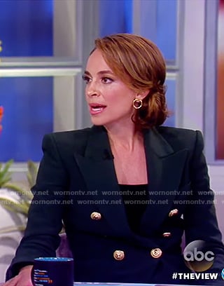 Jedediah's black double breasted blazer on The View
